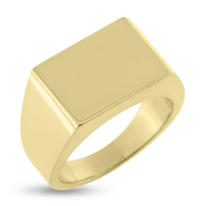 Billede af Ring massiv lukket bund i guld