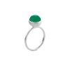 Billede af Susanne Friis Bjørner Ring sølv grøn agat 8mm str. 59