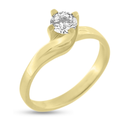 Billede af Ring m. 4 grab. fatn. syn sten, 4,5 mm. 8 kt.