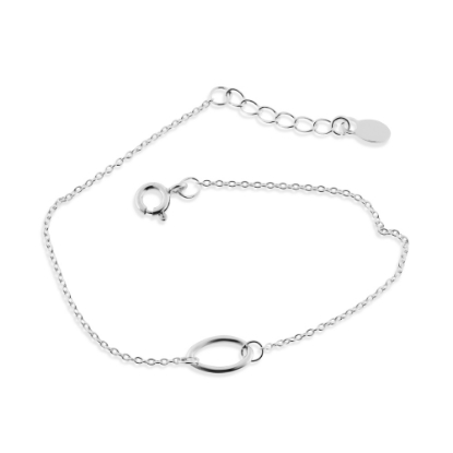 Billede af By Pind armbånd sølv med ellipse