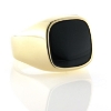 Billede af Ring, herrering med onyx sten, 8 kt.
