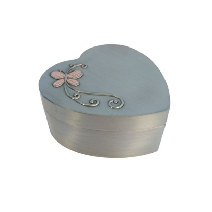 Billede af Nordahl Andersen fortinnet smykkeskrin m. musik og sommerfugl