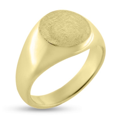 Billede af Ring massiv lukket bund, rundplade 10,5 mm., 925s. forgyldt (pladering) (forgyldning vil blive slidt af ved brug !)