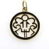 Billede af Vedhæng med monogram 14 kt. hvg.