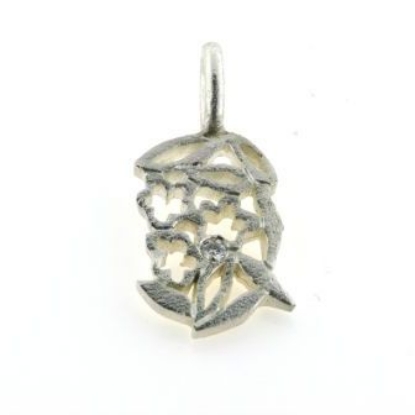 Billede af Vedhæng savninger, brill. 0,03 w/p.  hj. 17,5 mm. br. 12,3 mm. 925s.