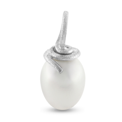 Billede af Vedhæng unik ferskvands kultur perle drop 9½-10 mm. 925 s.