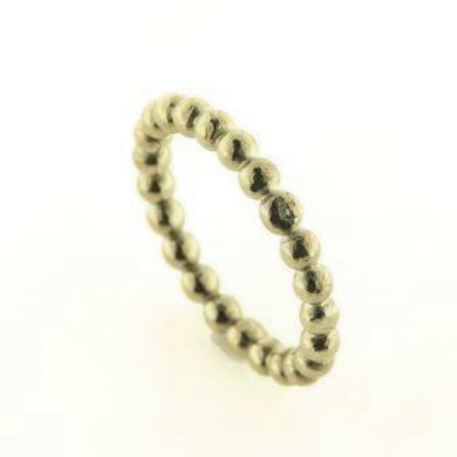Billede af Ring kugler hele vejen rundt, br. 2,7 mm. massiv, str. -59. 925 s. forgyldt