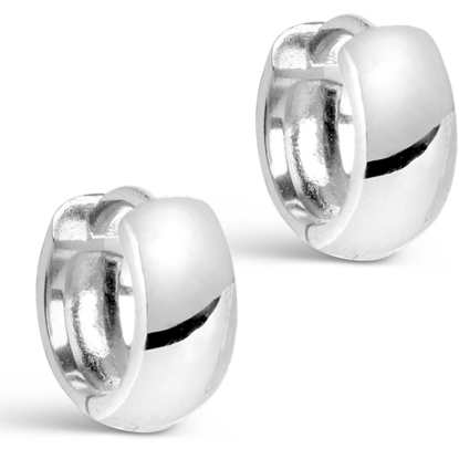 Billede af ENAMEL Copenhagen Classic Wide øreringe sølv 