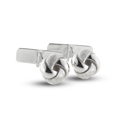 Billede af Manchetknapper massiv knude 11,5 mm. 14 kt. hvg.