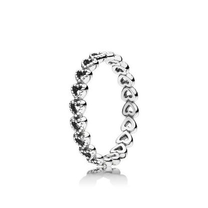 Billede af Pandora Åbent hjerte sølv ring str. 48-60