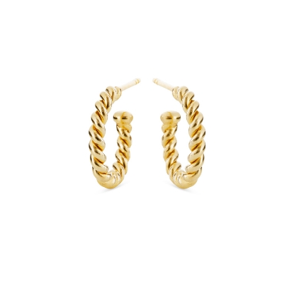 Billede af Susanne Friis Bjørner Creol sølv forgyldt snoet tråd 15 mm