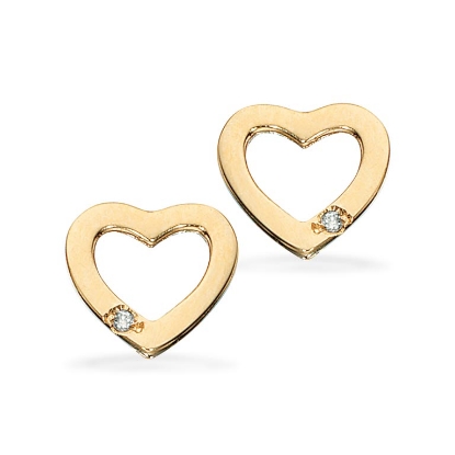 Billede af Ørepynt hjerte 0,006 H-W/SI 8 kt.