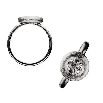 Billede af Kranz&Ziegler Story ring sølv sort m/mat peace str56