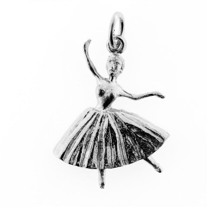 Billede af Vedhæng  "Ballet danser" strutskørt 925s.