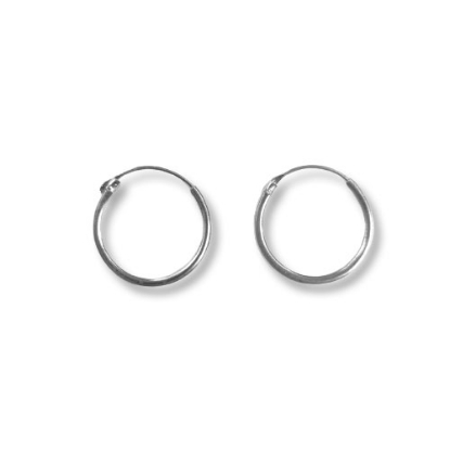 Billede af By Pind creol sølv med vippelås 16x1,2mm (1,6cm i diameter)