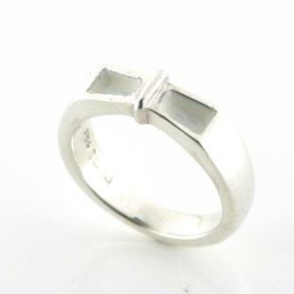 Billede af Tand ring 925 s. m. 2 tænder