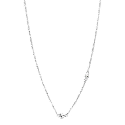 Billede af Spirit Icons Miracle halskæde 14 karat hvidguld m. 0,02 ct. w/vs 45 cm.  