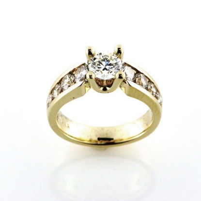 Billede af Ring med 9 brillanter 14 kt.