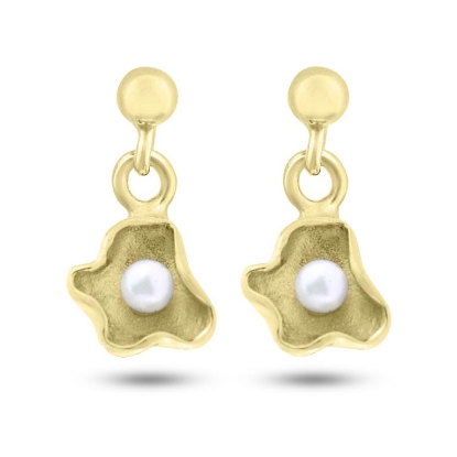 Billede af Ørehængere "Treasured Waterbed" i guld