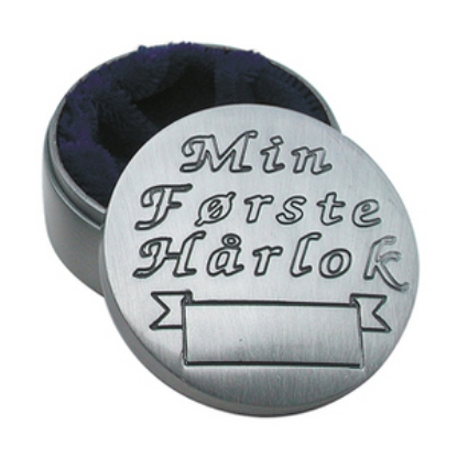 Billede af Skrin min første hårlok fortinnet