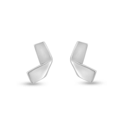 Billede af Ørestik "Fold" i 14 kt. hvidguld