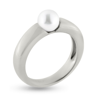 Billede af Ring med ferskvandsperle i sølv