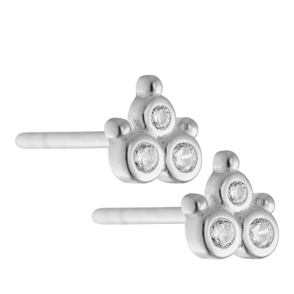 Billede af Aqua Dulce Summer Flower øreringe sølv m. cz