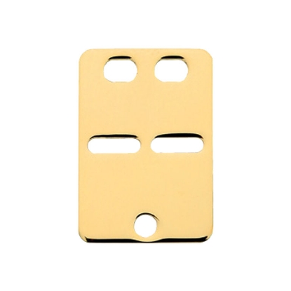 Billede af ID plade - kadaverskilt (massiv) 14 kt.