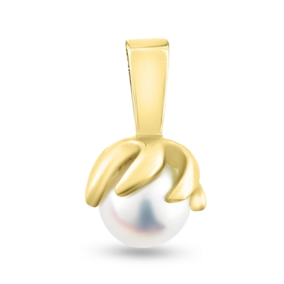 Billede af Vedhæng grabber fv. perle  7½-8 mm. 8 kt.