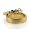 Billede af Ring fattet med 5 brill. 14 kt. (kun ring med brillanter)