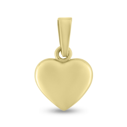 Billede af Vedhæng hjerte, massivt, patz øsken, 14 kt