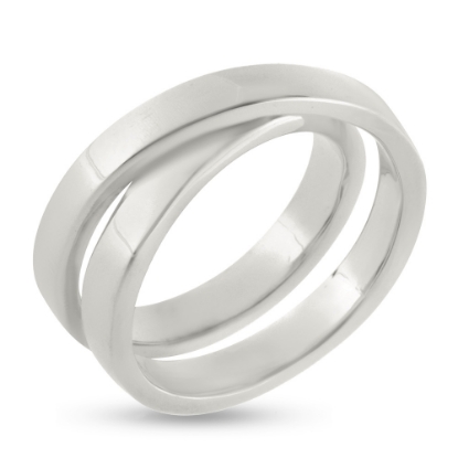 Billede af Ring dobbelt skinne 925s.