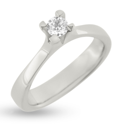 Billede af "Hill" ring med zirkoniasten 4 mm. i sølv 