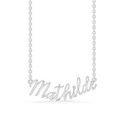 Billede af Studio Z "Name Tag - MATHILDE" halskæde sølv (40-45 cm)