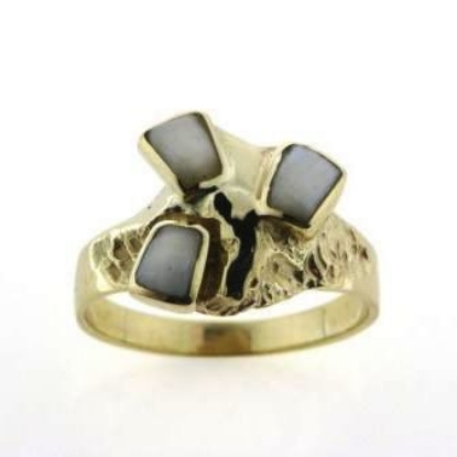 Billede af Tand ring 14 kt. med 3 tænder