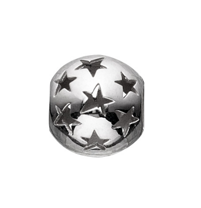 Billede af &Imagine sølv rhod blank pyntekugle stjerner