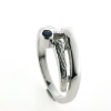 Billede af Ring m. ægte safir 14 kt hvg