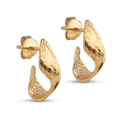 Billede af ENAMEL Copenhagen Daia øreringe forgyldt sølv