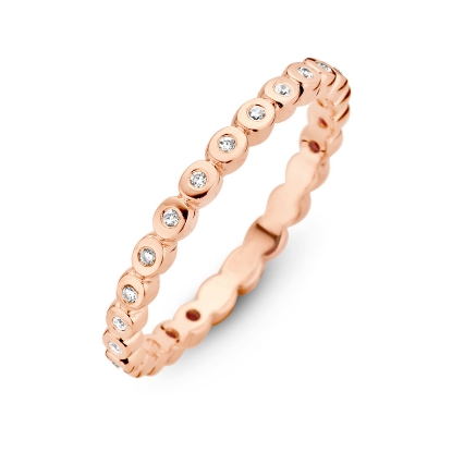 Billede af Spirit Icons Light ring rosaforgyldt sølv cz str. 56