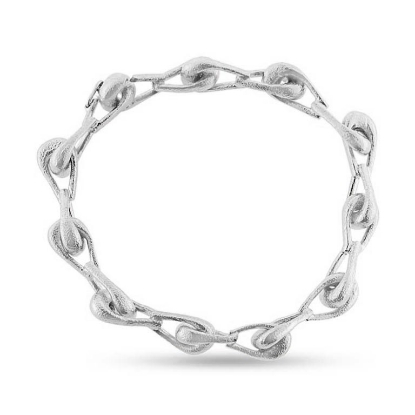 Billede af Arml. massiv med haklås & 8-tal, 17,5 cm. 14 kt. hvg.