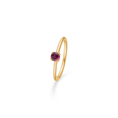 Billede af Mads Z "Poetry Solitaire Garnet" ring 14 kt. m. granat (str. 50-60)