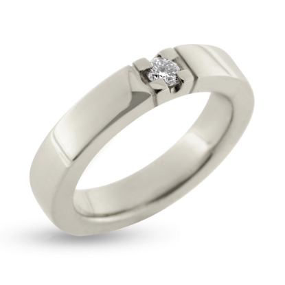 Billede af Alliancering brillant 0,15 w/vs. 14 kt. hvg.