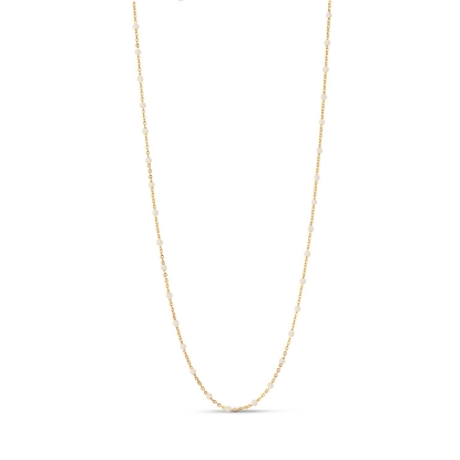 Billede af ENAMEL Copenhagen Lola Daisy halskæde forgyldt sølv hvid emalje (38 + 4cm)