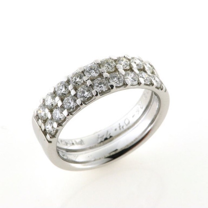 Billede af Alliancering speciel lavet med 18 brill. a 0,07ct. w/vs. 14 kt. hvg.