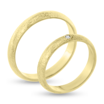 Billede af Vielses & Forlovelses ringe, 0,02 w/vs. i damering, 8 kt. 