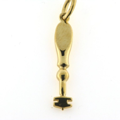 Billede af Vedhæng glasskærer 925s. forgyldt