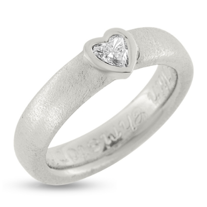 Billede af Ring dia. hjerte slib 0,25 tw/vvs. 14 kt. hvg.