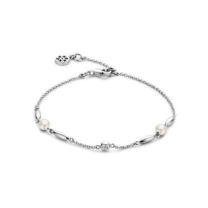 Billede af Spirit Icons Cornelia armbånd sølv m. cz + fvp (17-19 cm)