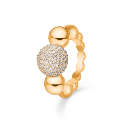 Billede af Mads Z "Biggest Diamond Ball" ring 14 kt. guld m. diamanter (str. 50-60)