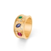 Billede af *Mads Z 14 kt. ring "King" m. safir, rubin, smaragd + 0,129ct str. 54